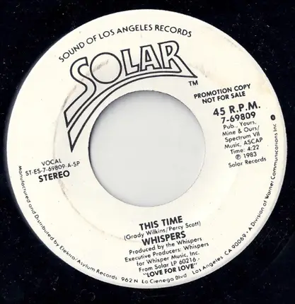 The Whispers - This Time