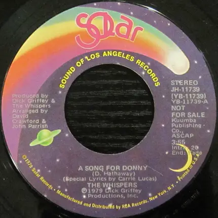 The Whispers - A Song For Donny