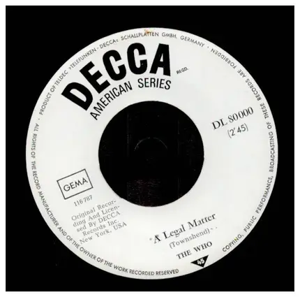 The Who - A Legal Matter