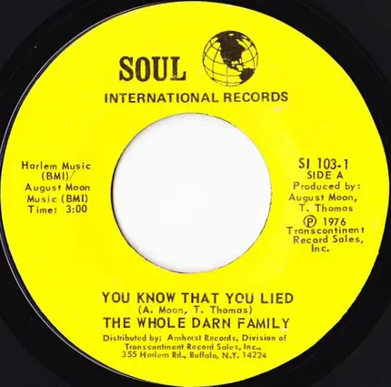 The Whole Darn Family - You Know That You Lied