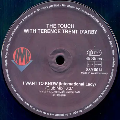 The with Terence Trent D'Arby Touch - I Want To Know (International Lady)