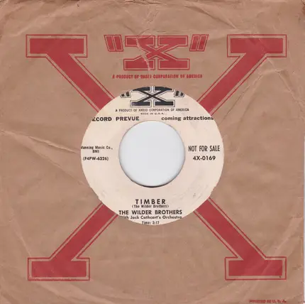 The Wilder Brothers With Jack Cathcart - Timber / Yes And No