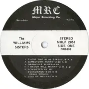 LP - The Williams Sisters - The New Female Voices of Bluegrass