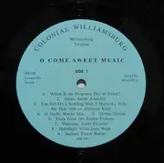 LP - The Williamsburg Singers - O Come Sweet Music Part Songs Of Colonial Days