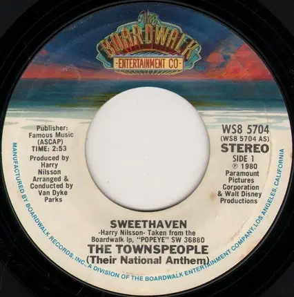 The Townspeople / Robin Williams - Sweethaven / I'm Popeye The Sailor Man