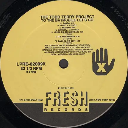 The Todd Terry Project - To the Batmobile Let's Go