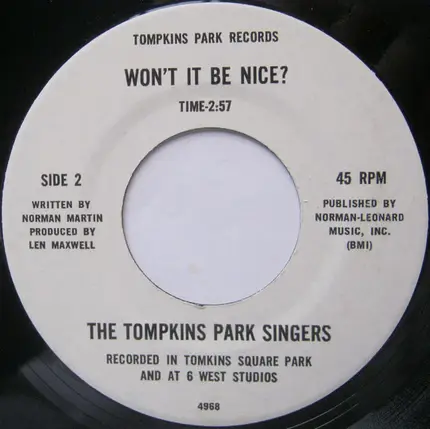 The Tompkins Park Singers - A Well-Dressed Man In A White Mustang / Won't It Be Nice?