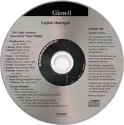 CD - The Tallis Scholars Directed By Peter Phillips - English Madrigals
