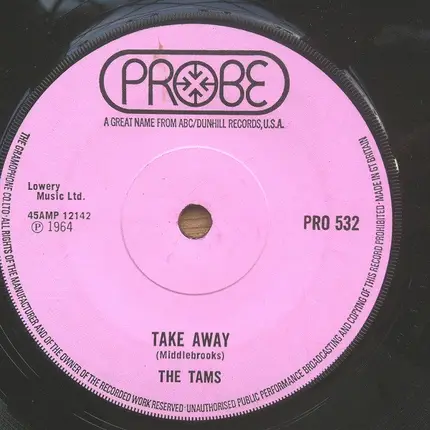 The Tams - Hey Girl Don't Bother Me