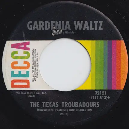 The Texas Troubadours - Honey Fingers / Gardenia Waltz