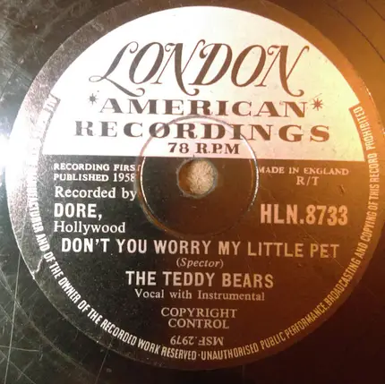The Teddy Bears - To know Him, Is To Love Him / Don't You Worry My Little pet
