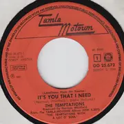 7inch Vinyl Single - The Temptations - It's You That I Need