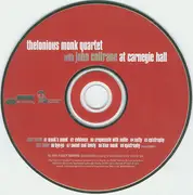 CD - The Thelonious Monk Quartet With John Coltrane - At Carnegie Hall