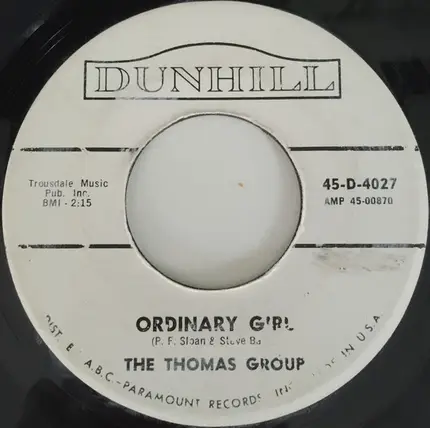 The Thomas Group - Ordinary Girl / Penny Arcade