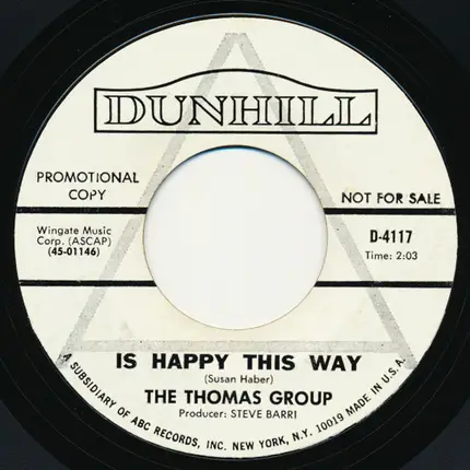 The Thomas Group - Is Happy This Way / Ordinary Girl