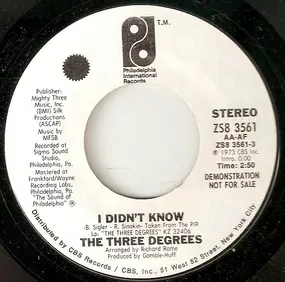 The Three Degrees - I Didn't Know