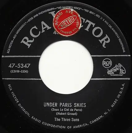 The Three Suns - Don't Take Your Love From Me / Under Paris Skies