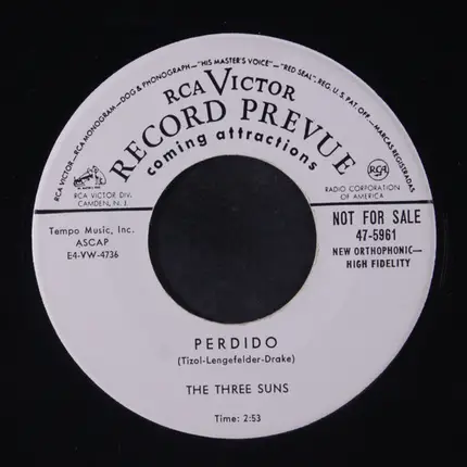 The Three Suns - Perdido / For You