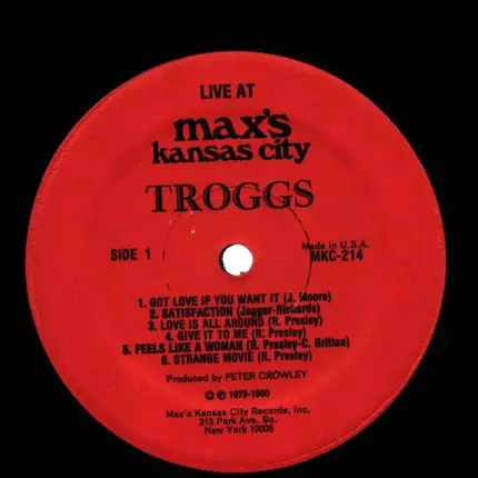 The Troggs - Live at Max's Kansas City