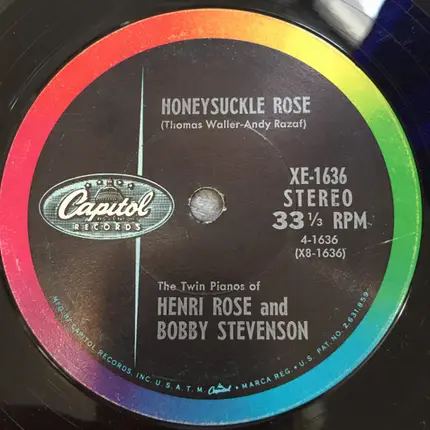 The Twin Pianos Of Henri Rose & Bobby Stevenson - Deep Purple / Honeysuckle Rose