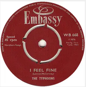 The Typhoons - I Feel Fine / A Message To Martha (Kentucky Bluebird)