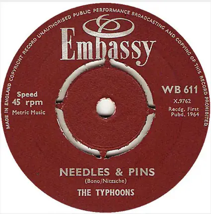 The Typhoons - Needles And Pins / Stay