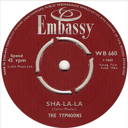 The Typhoons - Sha-La-La / One Way Love