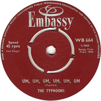 The Typhoons - Um, Um, Um, Um, Um, Um / He's In Town