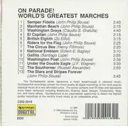 CD - The University Of Michigan Symphony Band Conducted By H. Robert Reynolds - On Parade! World's Greatest Marches