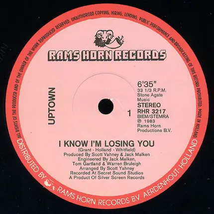 The Uptown Girls - I Know I'm Losing You