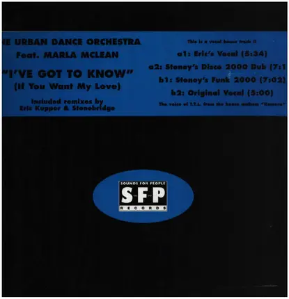The Urban Dance Orchestra - I've Got to Know (If You Want My Love)
