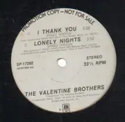 12'' - The Valentine Brothers - I Thank You - Promo