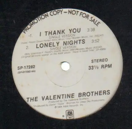 The Valentine Brothers - I Thank You