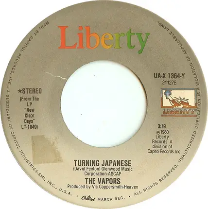 The Vapors - Turning Japanese / Talk Talk