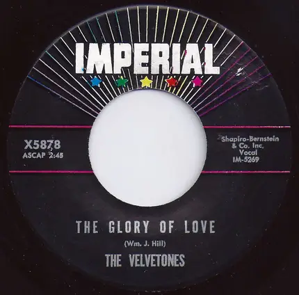 The Velvetones - The Glory Of Love / I Love Her So