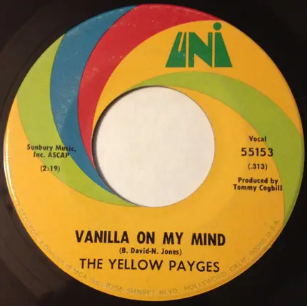 The Yellow Payges - Vanilla On My Mind / Would You Mind If I Loved You