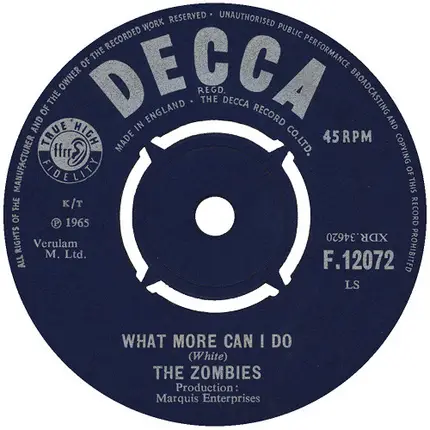 The Zombies - Tell Her No / What More Can I Do
