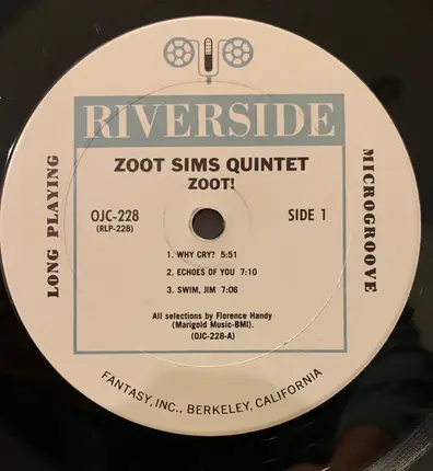 The Zoot Sims Quintet - Zoot!