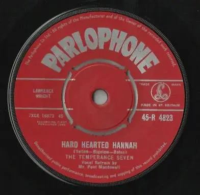 The Temperance Seven - Chili Bom Bom / Hard Hearted Hannah