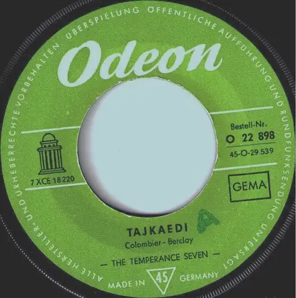 The Temperance Seven - Letkiss / Tajkaedi