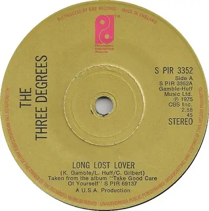The Three Degrees - Long Lost Lover