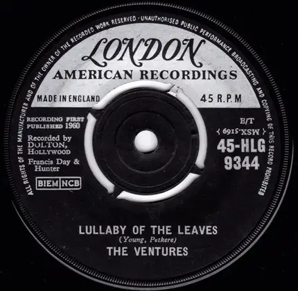 The Ventures - Ginchy / Lullaby Of The Leaves