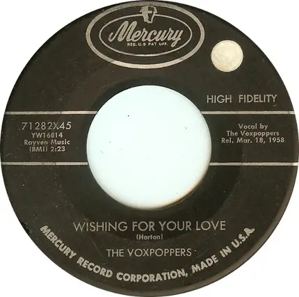 The Voxpoppers - Wishing For Your Love / The Last Drag