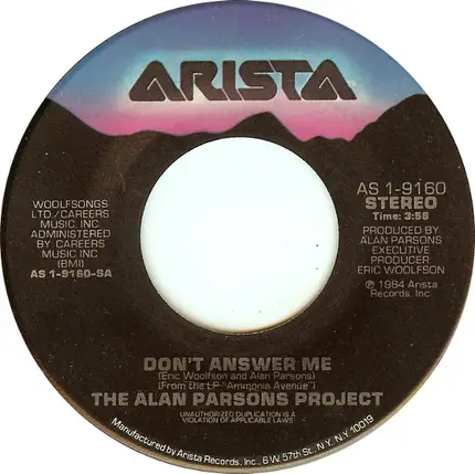 The Alan Parsons Project - Don't answer me