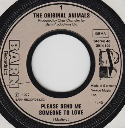 The Animals - Please Send Me Someone To Love