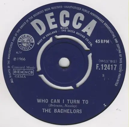 The Bachelors - Can I Trust You