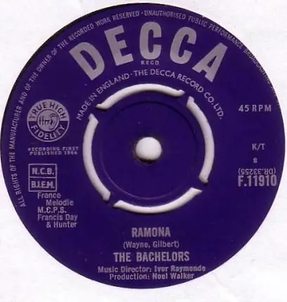 The Bachelors - Sweet Lullabies / Ramona
