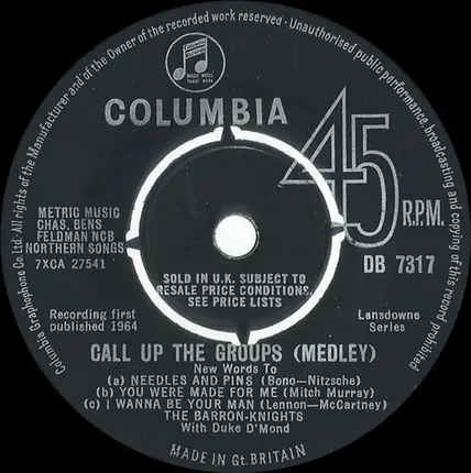 The Barron Knights With Duke D'Mond - Call Up The Groups (Medley)