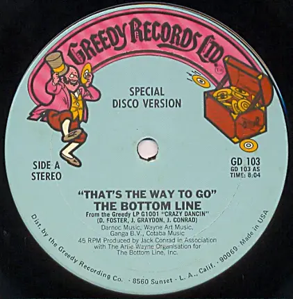 The Bottom Line - That's The Way To Go / Crazy Dancin'