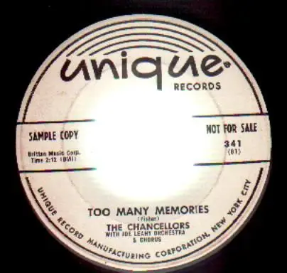 The Chancellors - Too Many Memories / Everything Has A Place